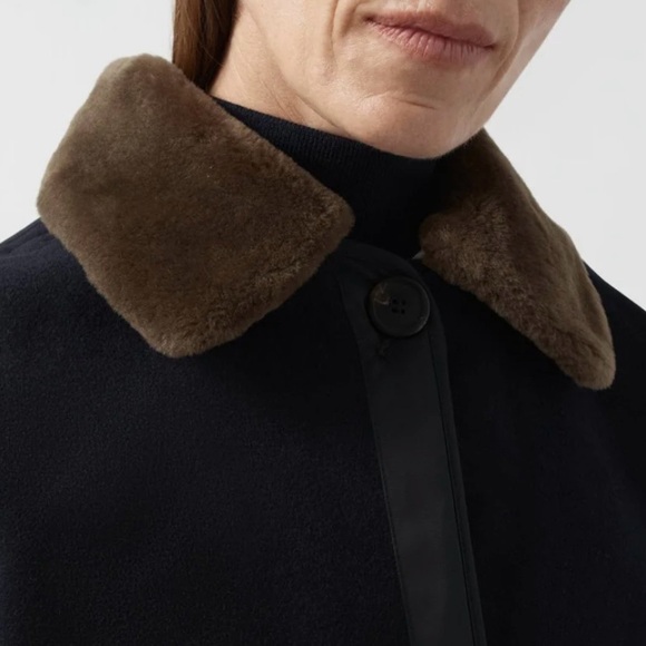 Marfa Stance Shearling Collar in Dark Olive - Picture 7 of 16